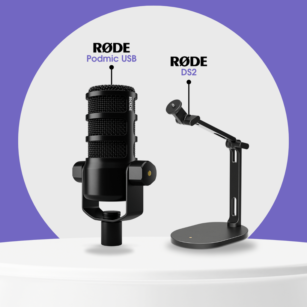 RODE PodMic USB + DS2 Stand Bundle | Qatar Home Studio